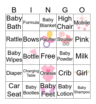 Baby Harris BINGO Card