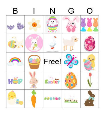Easter Bingo Card