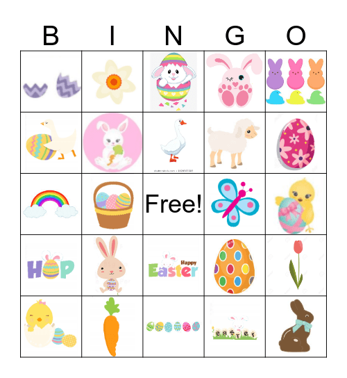 Easter Bingo Card