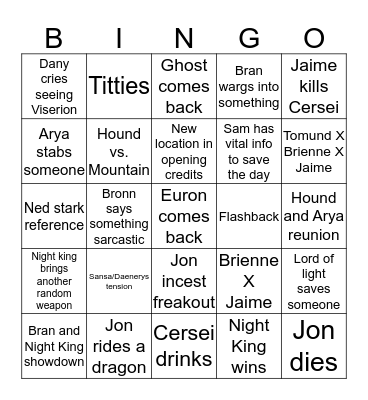 SUHAS BINGO Card