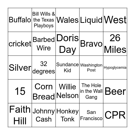 Bingo Card