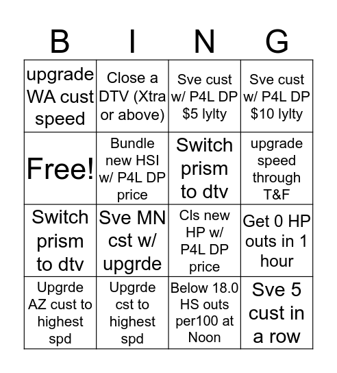April Pricing FUN Bingo Card