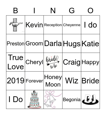 Wedding Bongo! Bingo Card