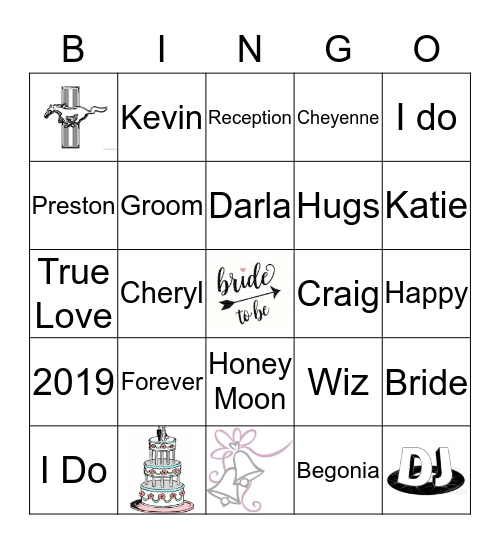 Wedding Bongo! Bingo Card