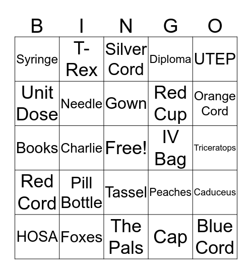 Samantha's Bingo Card