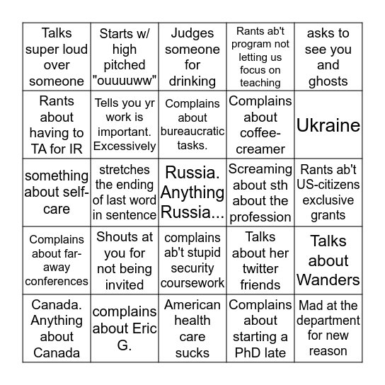 Bingo Card