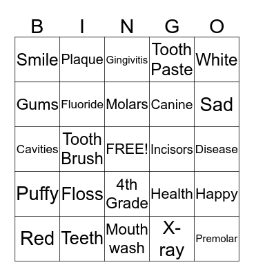 FLOSSING Bingo Card