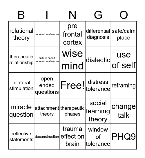 ACP Bingo Card