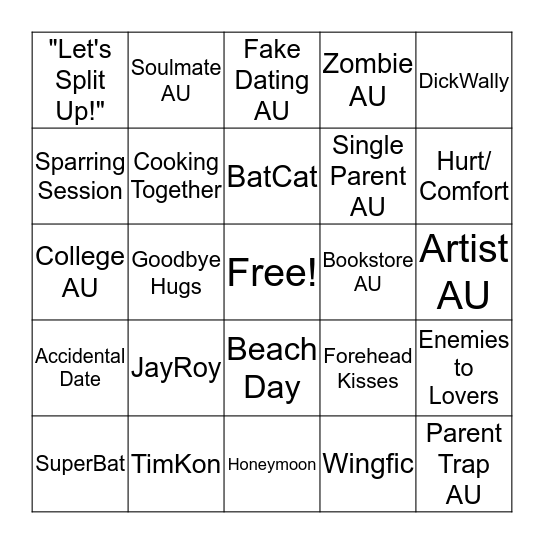 DC Bingo 2019 Bingo Card