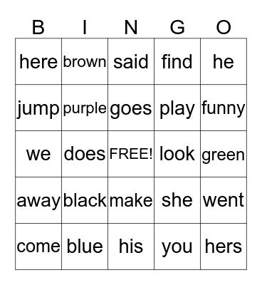 3rd and 4th Nine Weeks Popcorn Bingo Card