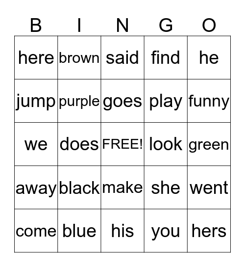 3rd and 4th Nine Weeks Popcorn Bingo Card