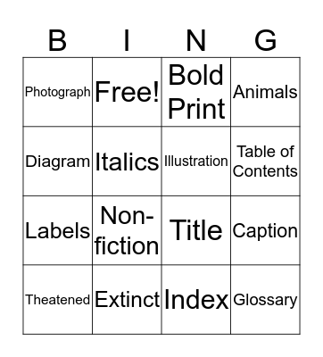 Research Bing Bingo Card