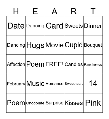 BANQUET BINGO Card