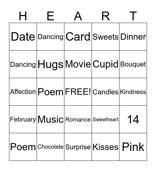 BANQUET BINGO Card