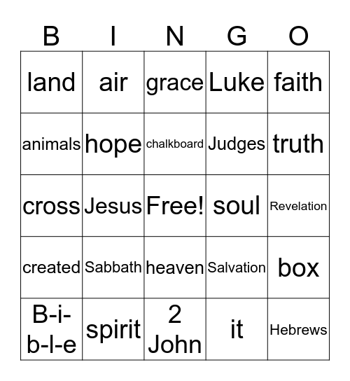 B-i-b-l-e now that's the book for me Bingo Card