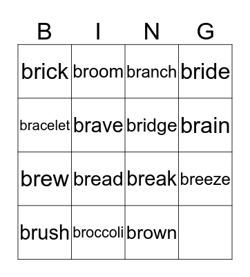 T.J. Bingo Card