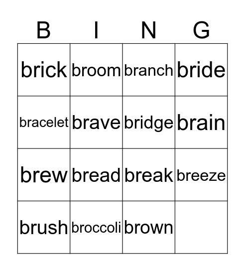 T.J. Bingo Card