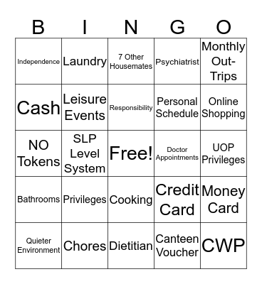 Cottages Bingo Card