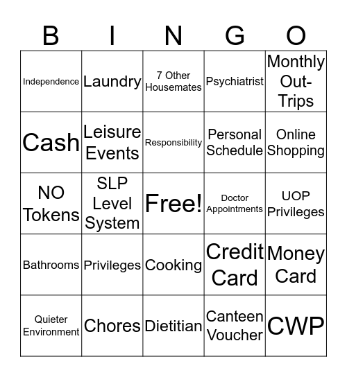 Cottages Bingo Card