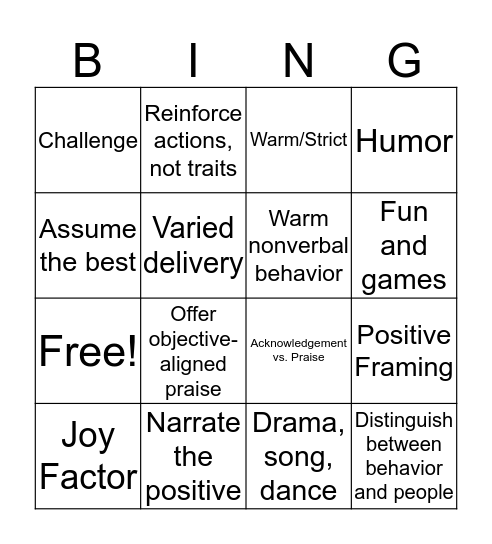 Teach Like a Champion Chapter 12 Bingo Card