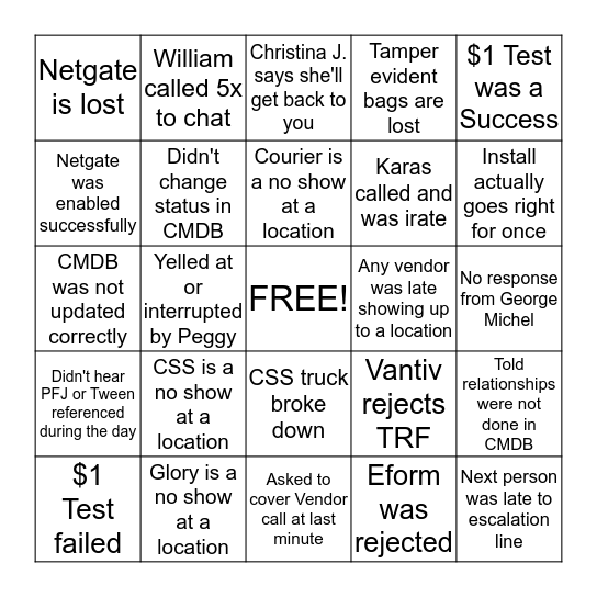 CPS BINGO Card