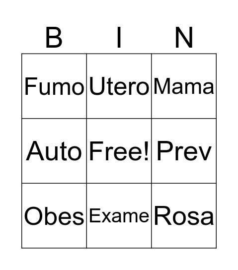 Outubro rosa Bingo Card
