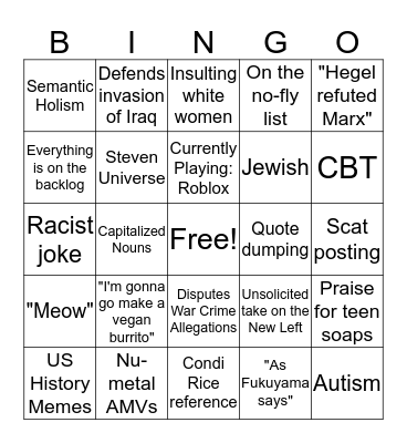 asko Bingo Card