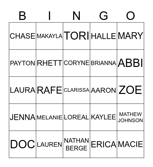 SAN ANTONIO 2019 Bingo Card