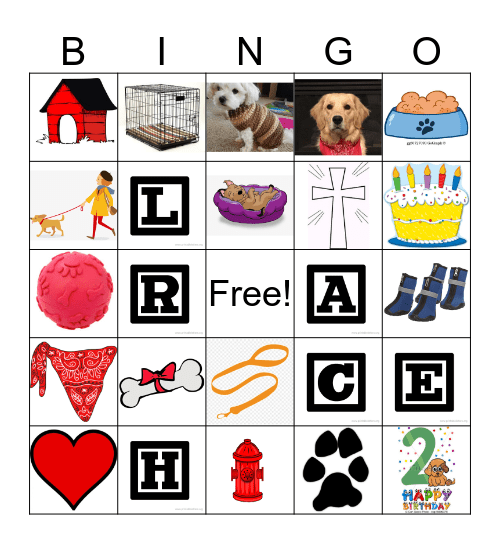 Puppy Bingo Card