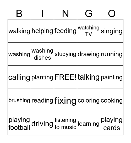 Things You Might be Doing Bingo Card