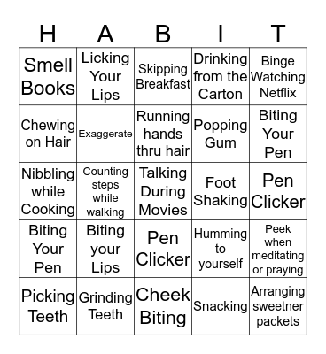 Joy Retreat - Creatures of Habit Bingo Card