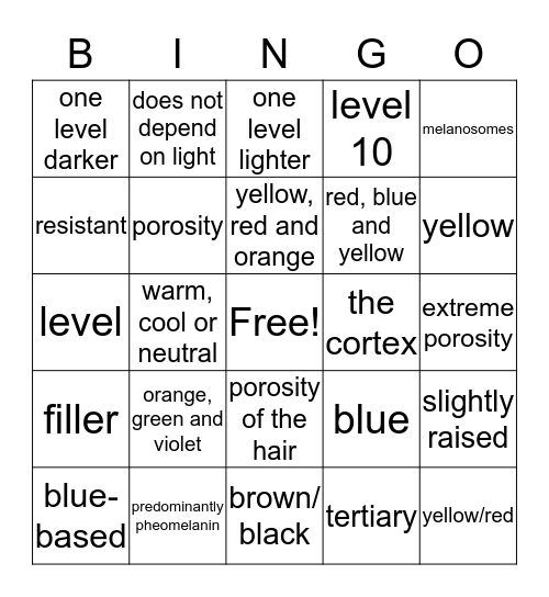 Color Theory Bingo Card