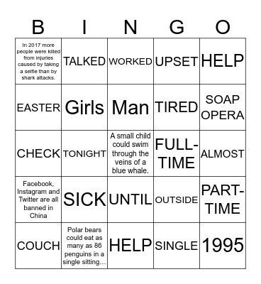 100! Bingo Card