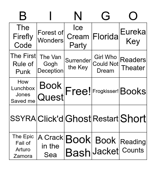 SSYRA 6th-8th Bingo Card