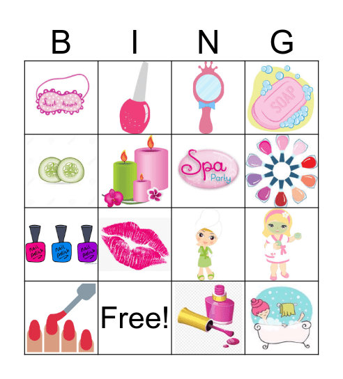 Spa Bingo Card