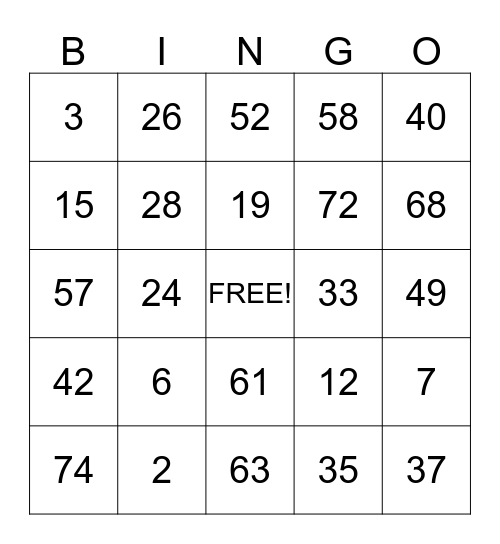 LISA'S  BIRTHDAY Bingo Card