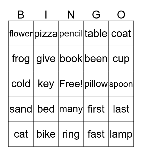 Tier One Bingo Card