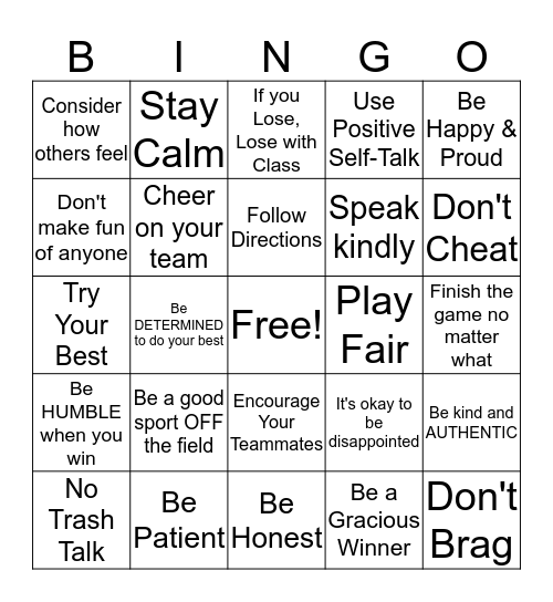 Wildcat Way Field Day  Bingo Card