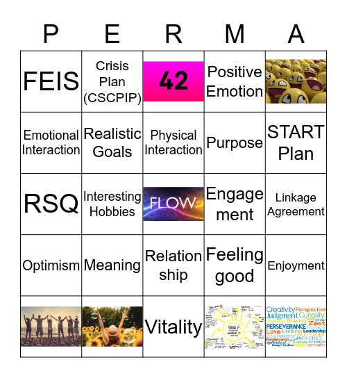 PERMA Bingo Card