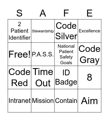 Joint Commission Bingo  Bingo Card