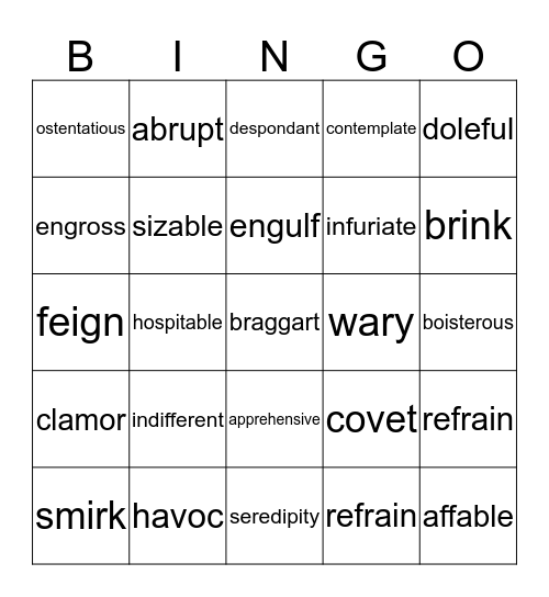 DAILY DOSE Bingo Card
