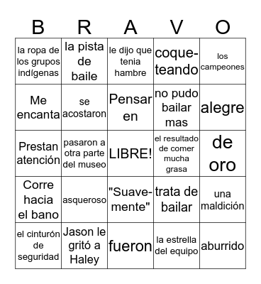 Los Bakers Bingo Card