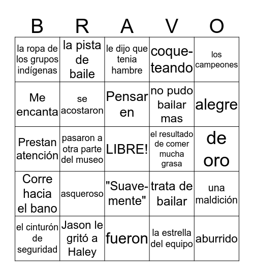 Los Bakers Bingo Card