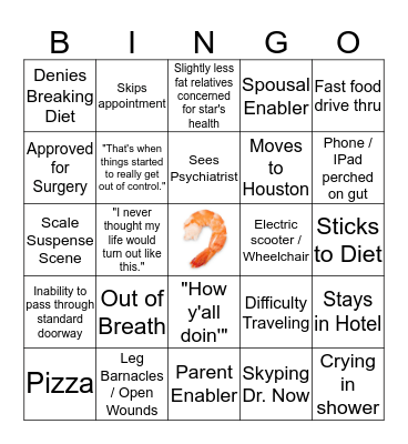 600lbs Life Bingo Card