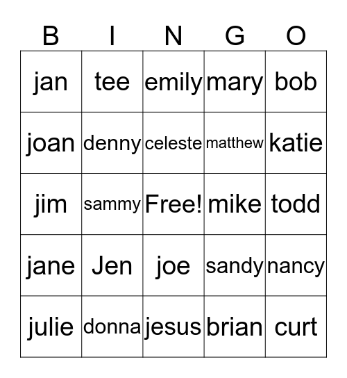 CoP Retreat Bingo Card