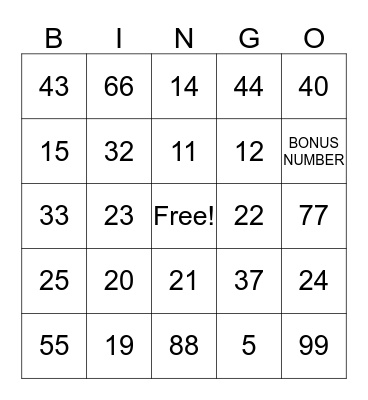 ASL Bingo Number Review Bingo Card
