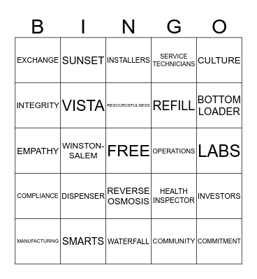 PRIMO BINGO Card