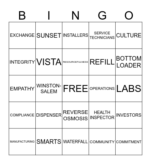 PRIMO BINGO Card