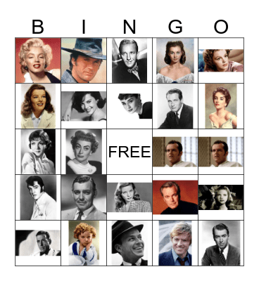 CELEBRITY  Bingo Card