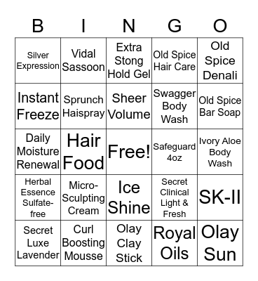 #Beautyisbest Bingo Card